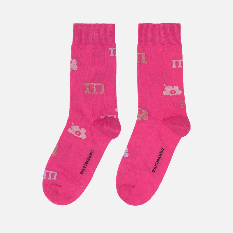 Kalkki Logo Unikko Socken Pink