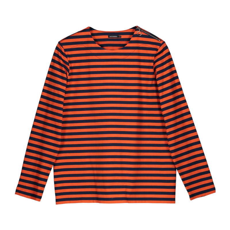 Longi Shirt Orange/ Grau S