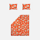 Unikko Bettwäsche-Set Orange/Grün