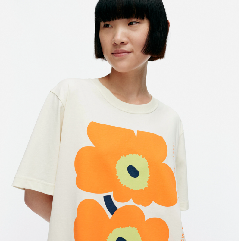 Embla Unikko Shirt Weiss/Orange
