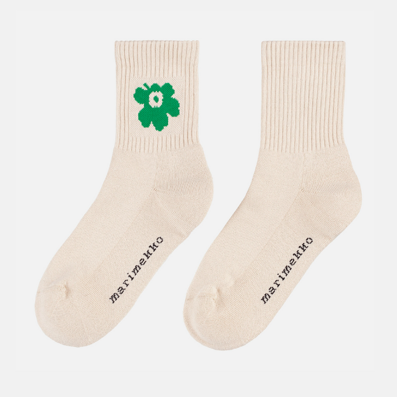 Puikea Unikko Socken Weiss/Grün
