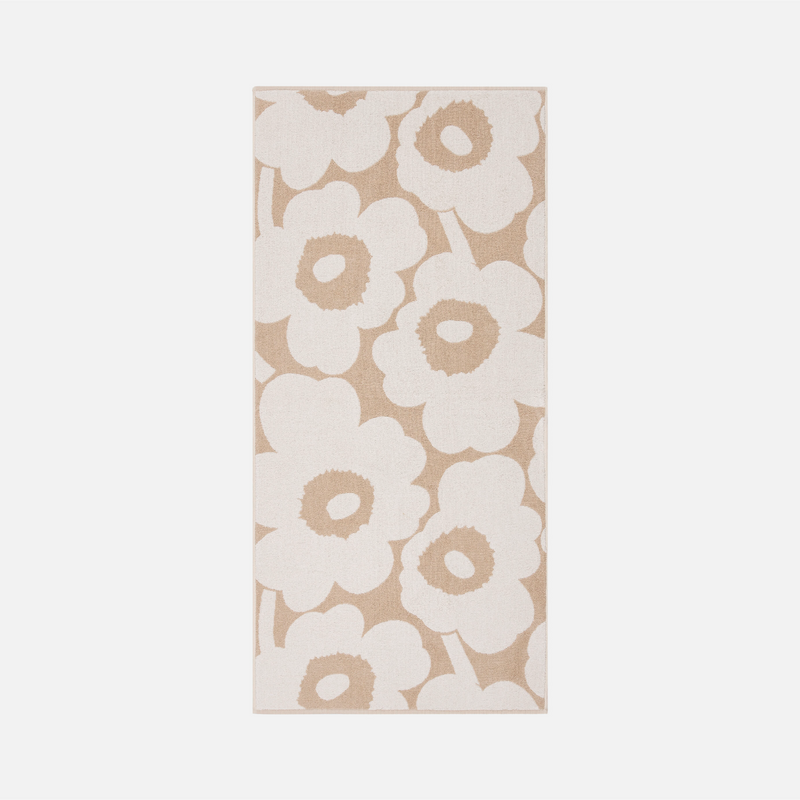 Unikko Badetuch Beige/Weiss