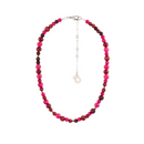 Iiris Holzperlenkette Weinrot/Pink