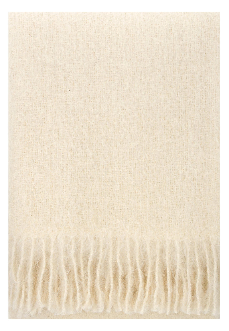 Saaga Mohair Wolldecke Wollweiss 130x170 cm