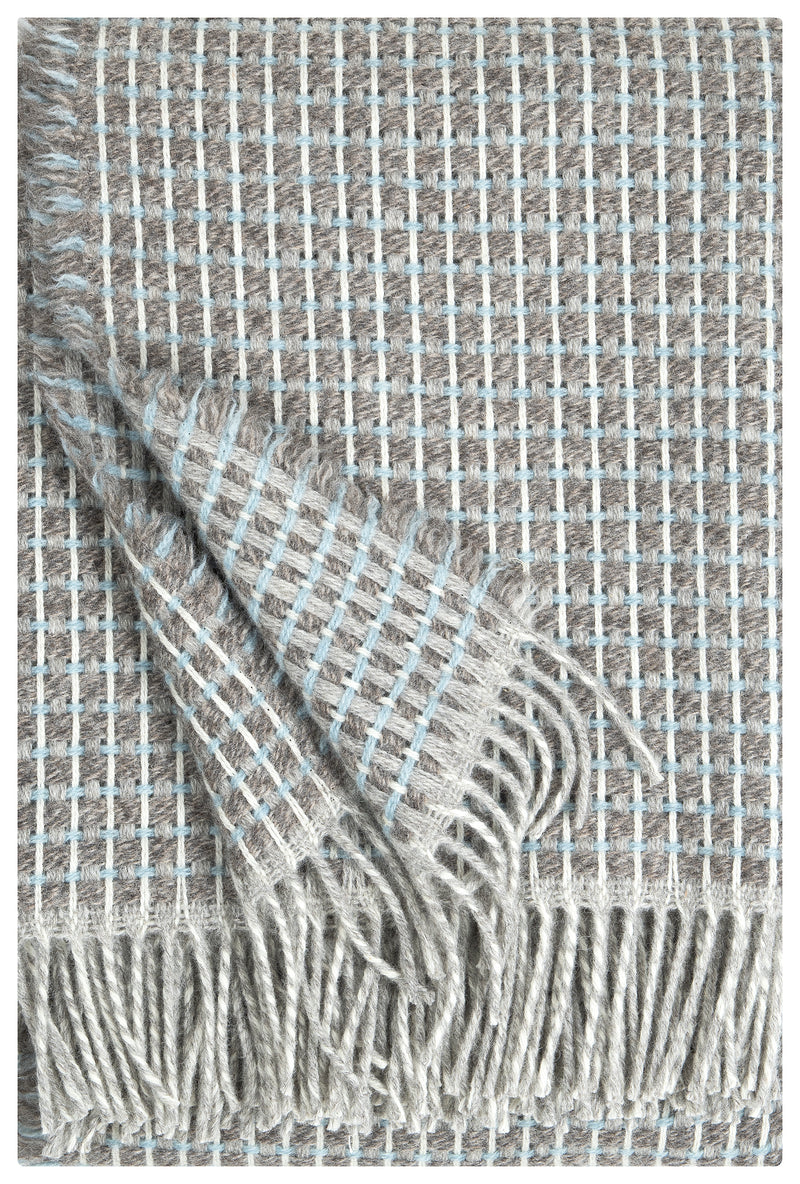 Havas Wolldecke Grau/Hellwassergrün