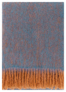 Revontuli Mohair Wolldecke Blau/Orange  130x180cm