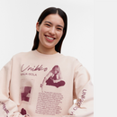 Loisto Unikko Placement Sweatshirt Powder/ Weinrot