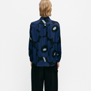 Maija Unikko Seidenbluse Schwarz/Blau 38