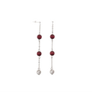 Jade Ohrringe Weinrot