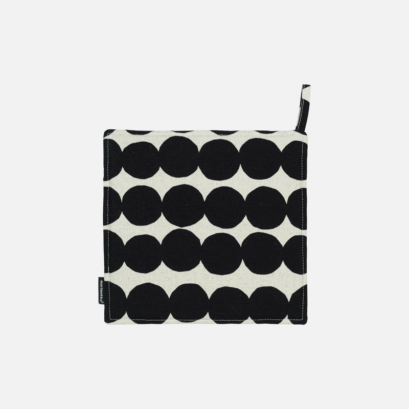 Räsymatto Topflappen Schwarz/Linen