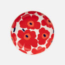 Unikko Teller 20,5cm mit Rand Rot/Weiss