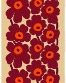 Unikko Leinenstoff Weinrot