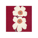 Unikko 60th anniv. Papierservietten 33x33cm Weinrot/Orange