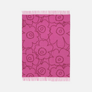 Piirto Unikko Wolldecke Weinrot/ Pink
