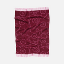 Piirto Unikko Wolldecke Weinrot/ Pink