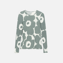 Floraali Unikko Shirt Hellgrau/ Grau