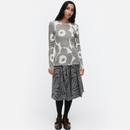 Floraali Unikko Shirt Hellgrau/ Grau