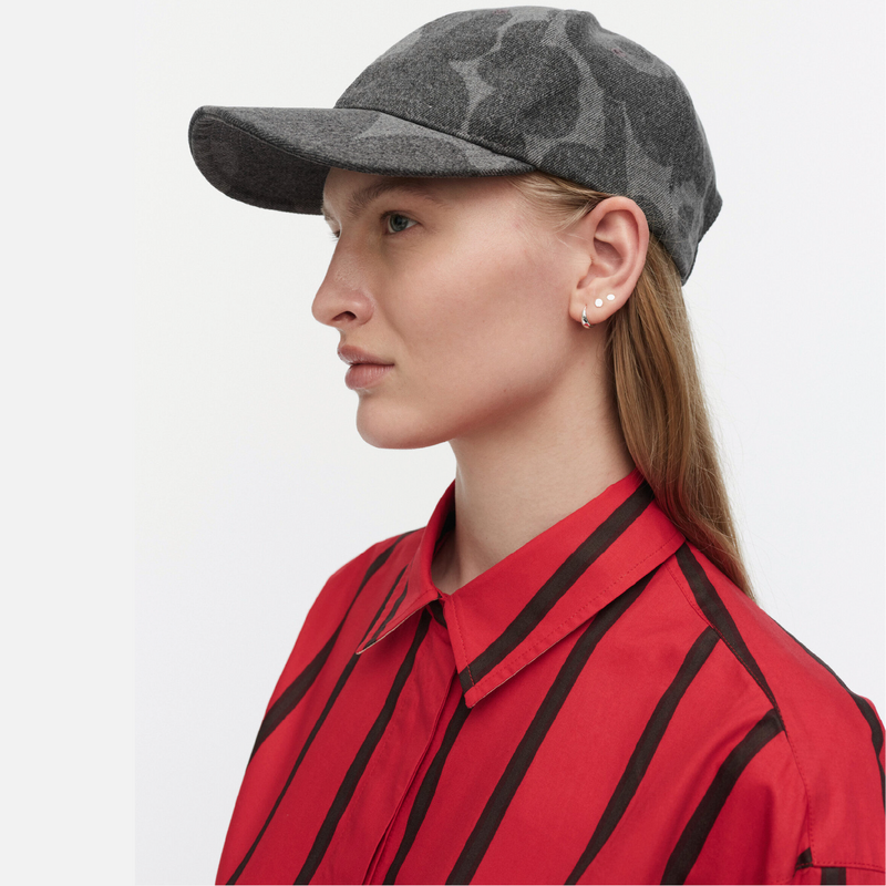 Säkeistö Unikko Kappe Denim Grau