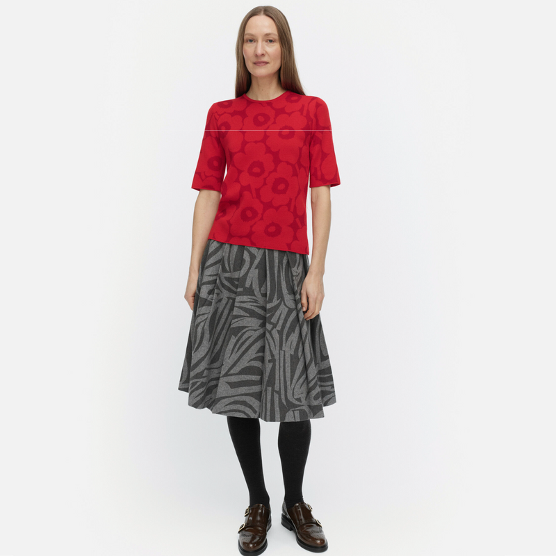 Kehys Piirto Unikko Strickshirt Rot