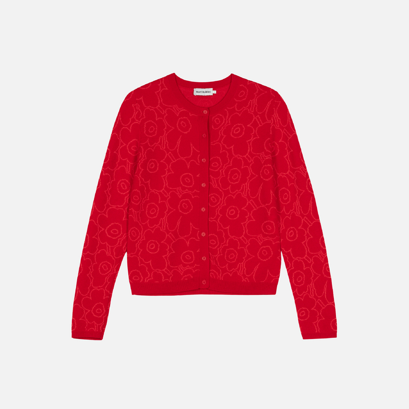 Mutka Mini Piirto Unikko Strickjacke Rot