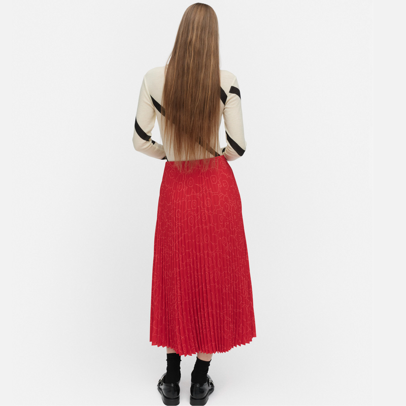 Myy Piirto Unikko  Faltenrock Rot