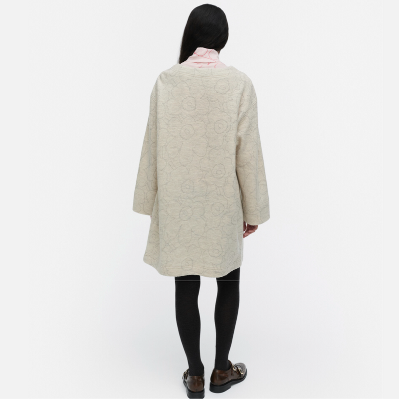 Neljäs Piirto Unikko Wollkleid Ecru