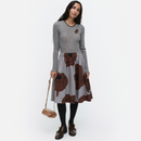 Polkka Tumma  Shirt Hellgrau/ Grau/ Braun