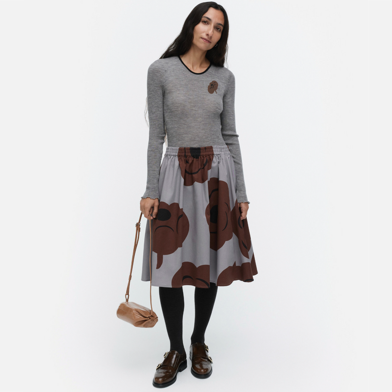 Polkka Tumma  Shirt Hellgrau/ Grau/ Braun