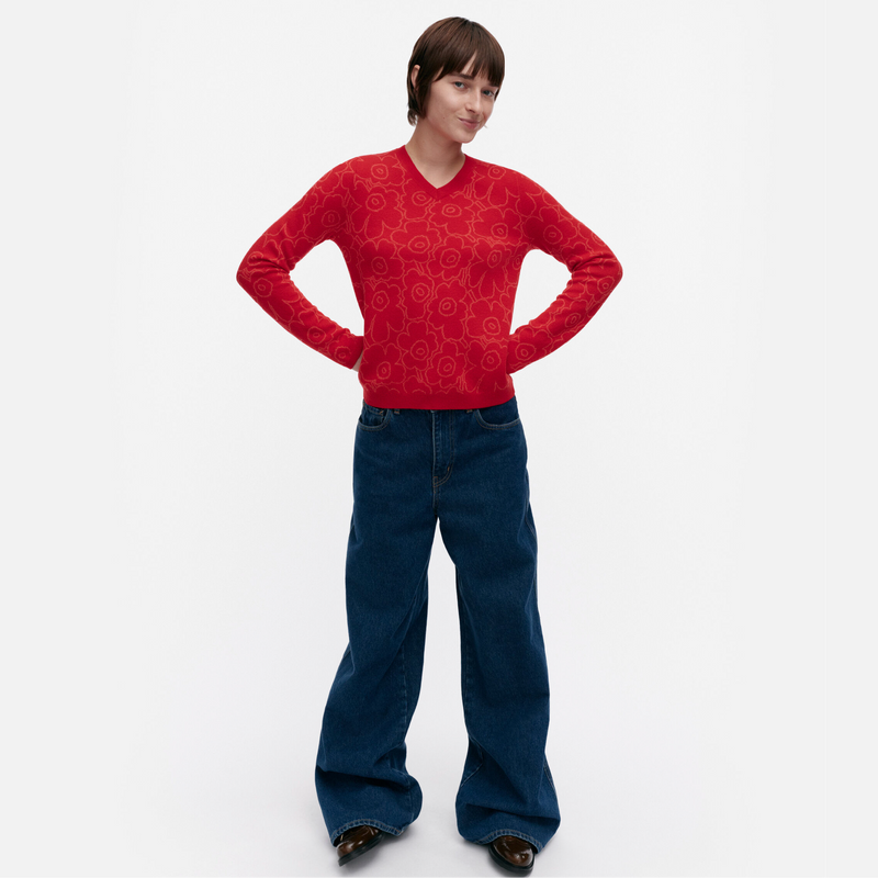 Rullata Mini Piirto Unikko Pullover Rot