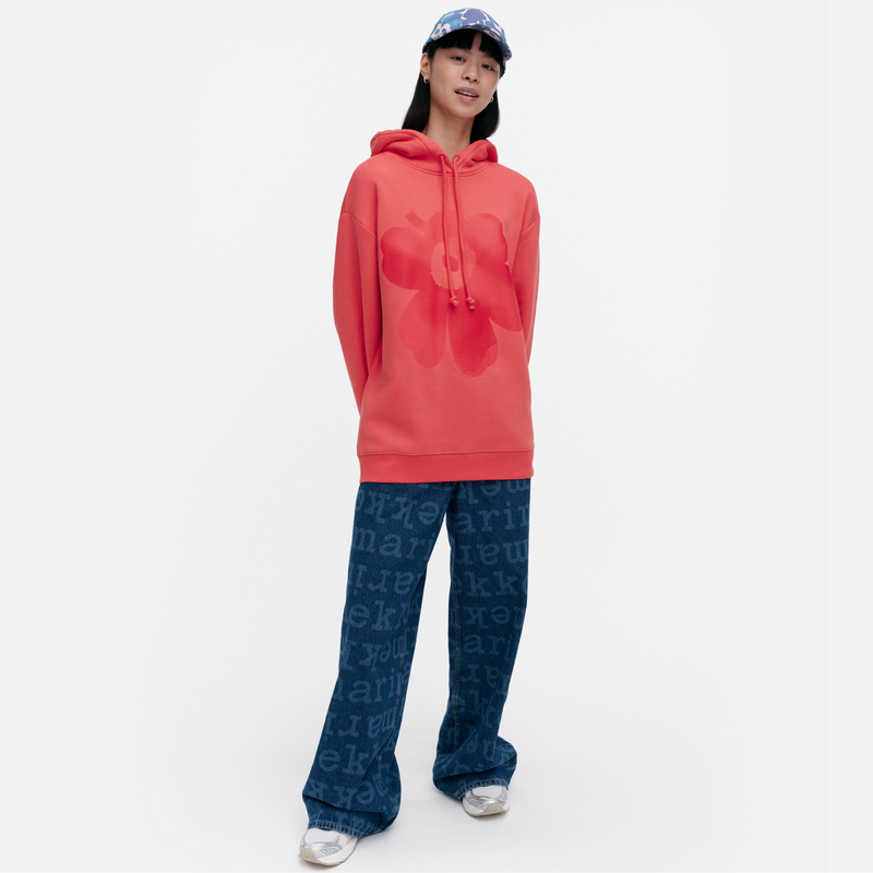 Runoja Unikko Hoodie Rot