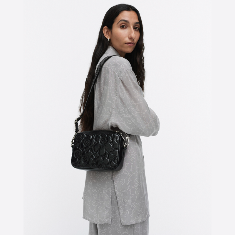 Soft Gratha Unikko Handtasche Schwarz Metallic