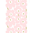 Unikko Baumwollstoff Satin Rosa/ Gold