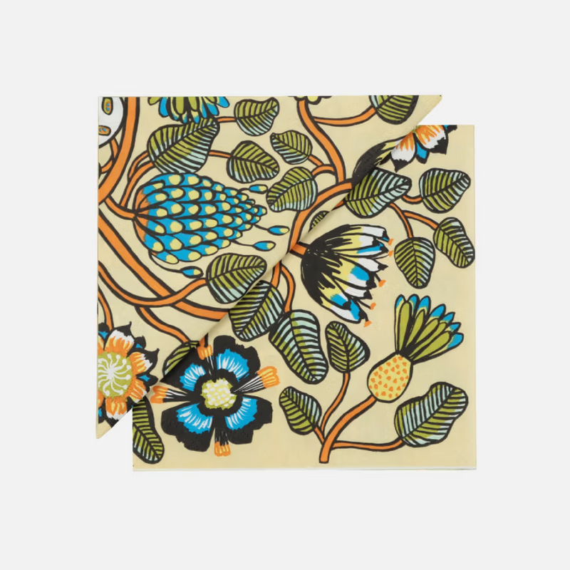 Tiara Papierservietten 33x33cm Beige/Grün