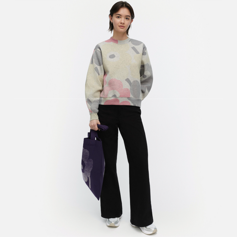 Tricle Unikko Sweatshirt Hellgrau/ Rosa/ Gelb