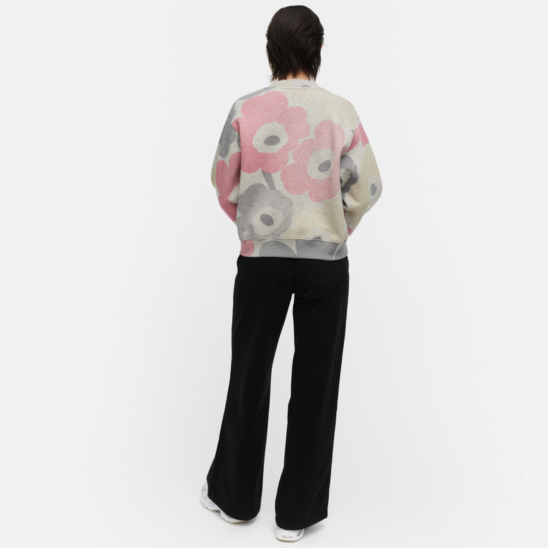 Tricle Unikko Sweatshirt Hellgrau/ Rosa/ Gelb