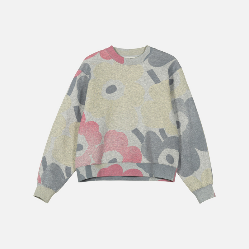 Tricle Unikko Sweatshirt Hellgrau/ Rosa/ Gelb