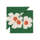 Unikko 60th Anniv. Papierservietten 33x33cm Grün/Orange