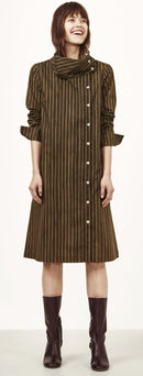 Celeste Kleid Olivgrün/ Grün Poplin