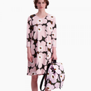 Aretta Unikko Kleid Dunkelgrün/Rosa