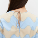 Havaittu Pikku Lokki Kleid Hellblau/Beige