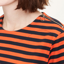 Longi Shirt Orange/ Grau S