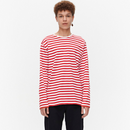 Pitkähiha Shirt Weiss/Rot 187 Unisex