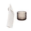 Geschenkset Geschirrtuch und Windlicht Beige
