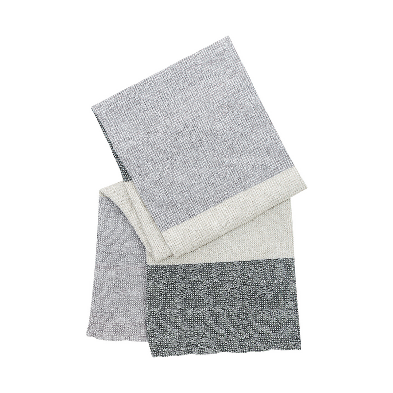 Terva Badetuch White/Multi/Grau 85x180cm