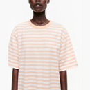 Aikamieli Tasaraita Kleid Weiß/Aprikose