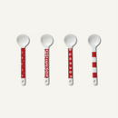 Marimekko Porzellanlöffelset 4tlg. Weiss/Rot