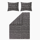 Räsymatto Bettwäsche-Set Schwarz/Weiß