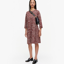 Riippumaton Iso Orkanen Kleid Weinrot/Beige XXL