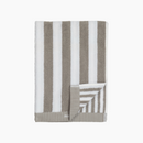 Kaksi raitaa Handtuch Weiss/Grau Einzelstück