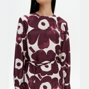 Kantele Unikko Seidenkleid Aubergine